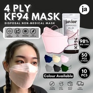[Javior] Javior Face Mask Premium Baby Pink 50pcs KF94 Earloop Face Mask 4ply Korea Mask 3D Mask Premium Pink Mask