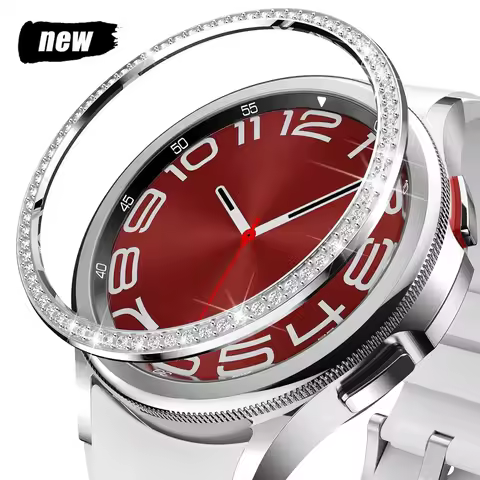Diamond Bezel for Samsung Galaxy Watch 6 43mm 47mm Diamond Decoration Bezel Protector Protective Cas