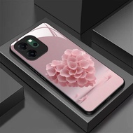 TEMU Phone Case: Love Shaped Flower, , Tempered Glass Phone Case Suitable For Oppo Reno14f 5g,f29,f2