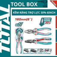 TOTAL THT Powered Tooth Nippers210606S 160mm/6 Inch, CR-V Steel Professional Pliers, Premium 3-Color