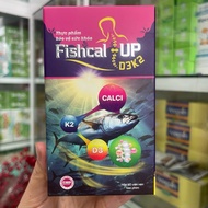 Fishcal Up D3k2 fish calcium supplement pills enhance bone and teeth density, box of 60 pills