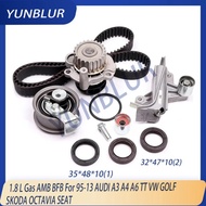 Engine Timing Belt Kit Water Pump Serpentine Belt Fit 1.8 L Gas AMB BFB For 95-13 AUDI A3 A4 A6 TT V