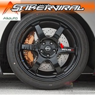 Nissan car stickers, rim stickers, Nissan nismo tire rim stickers, nismo rim stickers, car stickers