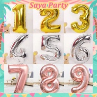 6Colors 32 INCH Number Foil Balloon Giant Number Rosedold Birthday Balloon Party Decoration Wedding