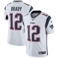 The NFL new England Patriots England Patriots football suits TOM BRADY jersey number 12 เสื้อฟุตบอลยุค90 เสื้อแมนยูย้อนยุค เสื้ออเมริกันฟุตบอล เสื้อรักบี้ เสื้อบอลวินเทจ