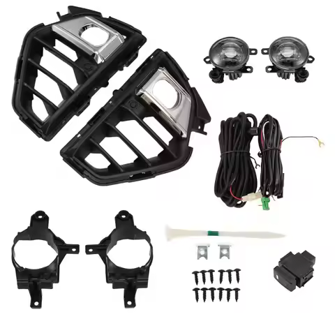 A82M-For Nissan NV350 Caravan Micro-Bus/Urvan 2023 Car LED Fog Light Kit 1 Set Lamp Cover Grill Fram