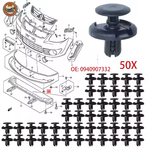 50X Bumper Fender Wheel Arch Cover Panel Retainer Clip Rivet For Suzuki Grand Vitara SX4 Swift X-90 