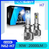 Novsight N62 H7 Bóng đèn pha LED 6500K Màu trắng mát mẻ Ánh sáng LED cực kỳ sáng cho ô tô Đèn sương
