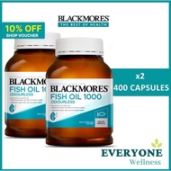 [Bundle of 2] Blackmores Fish Oil 1000 Odourless, 400 Capsules