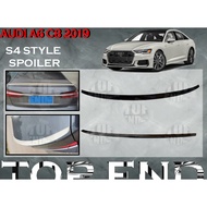 AUDI A6 C8 2019 S4 STYLE REAR TRUNK SPOILER DUCKTAIL WITH PAINT (PIANO BLACK) ABS SKIRT LIP BODYKIT