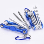 Aluminum Shell Folding Allen Set Wrench Flat Torx Allen Wrench 7pc8pc Folding Allen Wrench 12.21 lj