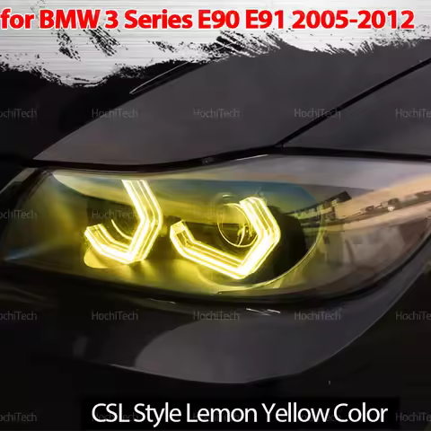 Lemon Yellow Angel Eyes Light DTM Style M4 Style Daytime Light for BMW 3 Series E90 E91 05-12 316i 3