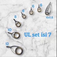 Gold UL fishing rod ring 1 set of 7/6 / K series ultralight ring