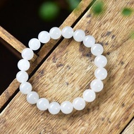 秒殺 天然新疆和田玉羊脂玉圓珠手鏈 玉質細膩油潤
