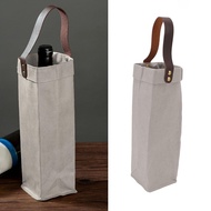 Red Wine Bag Kraft Paper Wine Tote Gift Bags for 1 Bottle Reusable with Handles for Christmas Party