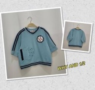 ☀️二手衣倉☀️WHY AND1/2棒球手套七分袖上衣7號AWA0055