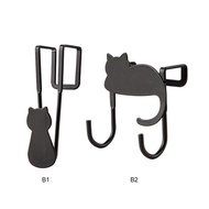 Wrought Iron Spray Paint Cabinet Hook Cute Cat Perforation-Free Behind Door Hook Drawer Small Hook Coat Hook Student Dormitory Behind Door Storage Hook