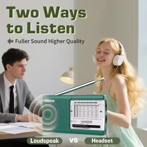 XHDATA D-219 Portable Radio FM AM SW1-9 11 Bands Radio Receiver High Sensitivity Shortwave Pocket Ra