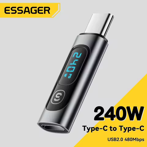 Essager PD 240W OTG Type C Male to Type C Female Adapter Converter For Smart Phone Tablet Fast Charg