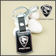 Proton Logo Metal Black Keychain With Hook and Ring Versatile Keyring  X70, X50, Pesona, Iriz, Preve