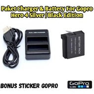 Charger 3 Slot Gopro Hero 4 Dan Battery Baterai Gopro Hero 4 Hero4