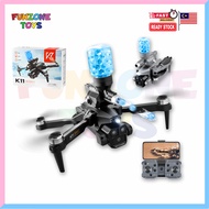 K11-MAX 4K Drone with Triple Camera Water Bomb Launcher Obstacle Avoidance & Foldable Design β Brush