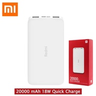 พาวเวอร์แบงค์Xiaomi Redmi Power Bank 20000mAh Portable Charger External Battery 18W Quick Charge Dual USB Fast Charging QC 3.0 Power bank 20000 Xiaomi แบตสำร แบตเตอรี่สำรอง พาวเวอร์แบงค์ แบตสำรอง ชาร์จเร็ว เพาเวอร์แบงค์ เพาเวอร์แบงค์ชาร์จเร็ว