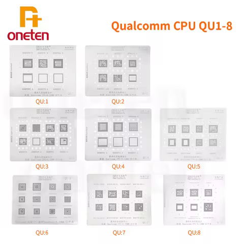 AMAOE QU1-8 BGA Reballing Stencil Suitable For Qualcomm Series CPU RAM SM8250/SDM439/SM8350 CPU Plan