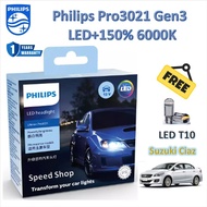 Philips Car Headlight Bulb Pro3021 LED+1 6000K Suzuki Ciaz LED T10