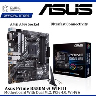 ASUS PRIME B550M-A WIFI II AM4 MOTHERBOARD COMBO AMD AM4  RYZEN 5 5500 / AM4 RYZEN 5 5600G - MAINBOA