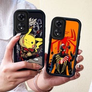 Phone Back Case For Oppo A78 A 78 4G Luxury Fashion Cool Cartoon Marvel Man Spider Luff Black Soft S