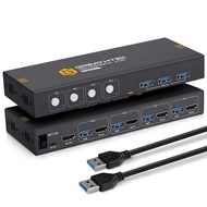 4K KVM Switch HDMI for 4 Computers Share 1 Monitor for Working Vedio PS4 TV Box Switching Share Keyb