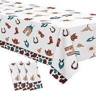 FVABO Western Cowboy Party Decorations Tablecloth for Birthday Baby Shower, 3pcs Disposable Wild Wes