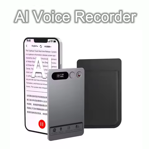 ChatGPT-5 AI Voice Recorder 118 Languages App Phone Call Mini Audio for Meetings Lectures Calls AI T