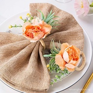 Artificial floral napkin ring, fabric napkin buckle, rose napkin ring, cloth napkin ring, napkin buc