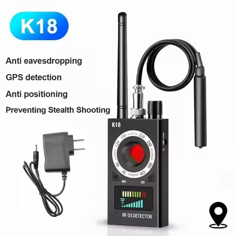 New K18 Multi-Function Wireless Lens Detector 1MHz-6.5GHz Anti-Candid Cam GSM Audio Bug GPS RF Finde