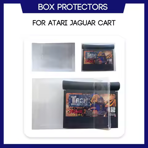 Box Protector For Atari Jaguar Cart Cartridge Game Custom Made Clear Plastic Case