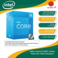 INTEL Core i3-12100 4.3GHz Intel LGA1700 Socket Processor