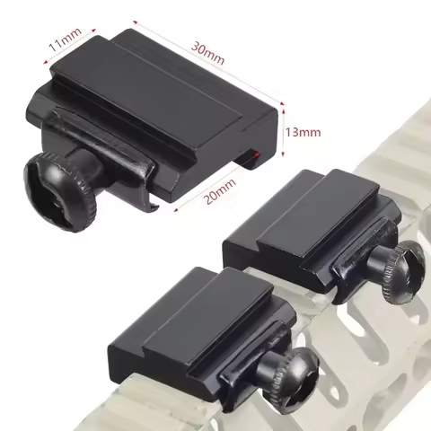Molle 2Pcs/Pair 20mm Weaver Picatinny To 11mm Dovetail Rail Base Adapter Scope Mount Caza Hunting Ac