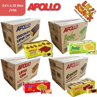 Apollo Layer Cake Kek Lapis Mini Carton Pack 18g x 24pkt x 12box Halal Snek Borong