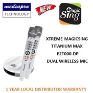 MAGICSING E2T000-DP XTREME MAGICSING TITANIUM MAX Karaoke Wireless Microphone Dual - 2 Year Warranty