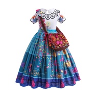 Encanto Mirabel Dolores Isabella Children's Costume Dress Disney Encanto With Bag costume shirt