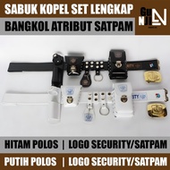 SABUK KOPEL SATPAM SECURITY LENGKAP ATRIBUT SATPAM BANGKOL FULLSET