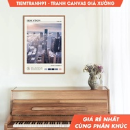 Wall paintings, Oil Paint, Houston Wall Art, Houston Poster, Houston Photo, Houston Wall Decor, Texa