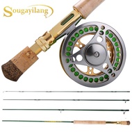 Sougayilang 2.7M Fly Fishing Rod Set and Carbon Fiber Ultralight Weight Fly Fishing Rod and 2+1BB Fl