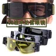 Ready Stock Tactical Protective Goggles Real CS Impact-resistant Anti-collision Tactical Goggles X80