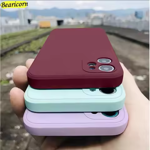 Square Liquid Silicone Case For Oppo Reno 6 Lite 5 4 3 2 5F 5Z 6Z 5K 4F 4Z 2Z 2F TPU Protective Cove