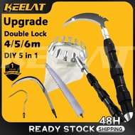 KEELAT 6/5/4 Meter Telescopic Fruit Picker High Pruning Branch Shear Saw Viral Galah Pengait Buah Mo