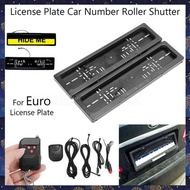 (RZDW) EU License Plate Car License Plate Shutter Car Number Roller Shutter Cover Remote Hide Cover