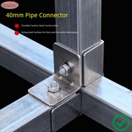 XUESHAN Square Tube Connector, galvanizing carbon steel Pipe Fixed Joint, Connector Accessories Fixe